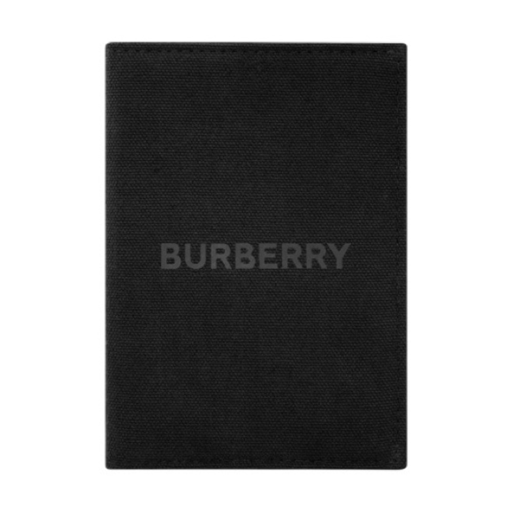 BURBERRY Textured Black Passport Holder